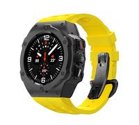 CHCWR Kit di modifica in lega per Galaxy Watch 7 Ultra 47mm Metal Case per Galaxy Watch 7 Ultra Fluororber Cinghia Mod Kit Mod Kitbande