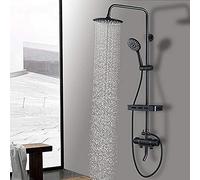 CHCWR Kit Doccia, Doccia Nera Termostatico Termostatico Schermo Digitale Valvola Montaggio Doccia con Doccia para per Bagno para Doccia da Doccia