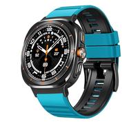 CHCWR Nessun cinturino in silicone per Galaxy Watch 7 Ultra 47mm Bracciale a banda ad anello per Galaxy Watch Ultra Quick Blavband