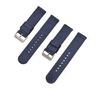CHCWR Nylon Watch Strap Nylon Watch Band 18mm 18mm 20mm 22mm 24mm a rilascio rapido cinghie di orologi Sport Sports Grey Blue Blu Cnocchia /18mm /Bianco