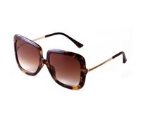 CHCWR Occhiali da sole con montatura oversize da donna occhiali quadrati sottili di tendenza di lusso sfumature per le donne UV400, C5 doppio marrone, Taglia unica