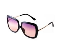 CHCWR Occhiali da sole con montatura oversize da donna occhiali quadrati sottili di tendenza di lusso sfumature per le donne UV400, C6 Nero Viola Rosa, Taglia unica