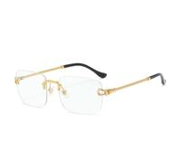 CHCWR Occhiali da sole donna uomo senza montatura sfumato occhiali da sole sfumature taglio lenti da donna senza montatura occhiali retrò moda, Trasparente, Taglia unica