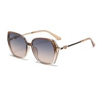 CHCWR Occhiali da sole quadrati di modo delle donne di stile di tendenza occhiali da sole per signora Vintage sfumature sfumato UV400 Streetwear Eyewear, Marrone, Taglia unica