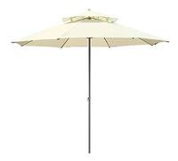 CHCWR Ombrellone da Giardino, ombrellone, Doppio Tetto, ombrellone Rotondo, Staccabile, per Esterno, Spiaggia, Cortile, terrazza Parasole