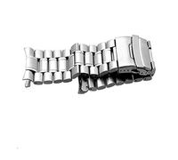 CHCWR Orologi cinghia di orologi in acciaio inossidabile 18 mm 20mm 22mm da 24 mm cintura curva per orologi a doppia fibbia con fibbia cintura da polso #0000