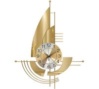 CHCWR Orologio da Parete Moderno Orologio Arte Vela Design Orologio da Parete in Metallo, Orologio Silenzioso, Non ticchetta