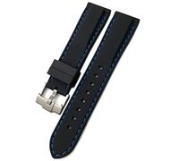 CHCWR per banda di guardia 19mm 21mm 20mm 22mm 23,0 mm 24mm per cinghia di orologio silicone impermeabile/bianco blu/19 mm