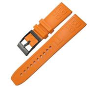 CHCWR Per cinturino per il braccialetto superocean/navitimer/vendicatore 20mm 22mm 24mm arancione rosso arancione nero fluoro di guardia in gomma