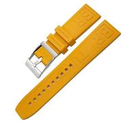 CHCWR Per cinturino per il braccialetto superocean/navitimer/vendicatore 20mm 22mm 24mm arancione rosso arancione nero fluoro di guardia in gomma
