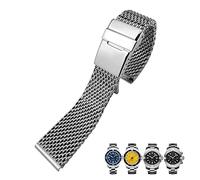 CHCWR Per il bracciale da braccio Breitling Full Silver con braccialetto fibbia pieghevole 316L Acciaio inossidabile solido 22 mm 24 mm di orologeria