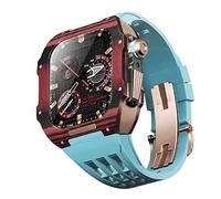 CHCWR Per la banda 9 8 7 6 SE 5 4 Serie 44mm 45 mm Mod Mod Kit , Accessori per la sostituzione dell'orologio per orologi per orologi in gomma in fibra di carbonio