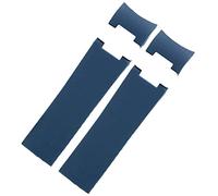CHCWR per la fascia di orologi in gomma in silicone 263 cinghia di estremità curva subacquee 22mm Braccialetti per orologi a cinghia impermeabile (colore: B nero argento, dimensione: 22 mm)