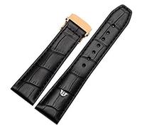 CHCWR Per Maurice Lacroix Eliros Watchband Calfsina di primo strato 20mm 22mm con fibbia pieghevole cnocchia di cuoio genuino di mucca marrone nero (colore: brwon no fibbia, dimensione: 20mm)