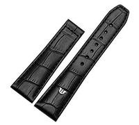 CHCWR Per Maurice Lacroix Eliros Watchband Calfsina di primo strato 20mm 22mm con fibbia pieghevole cnocchia di cuoio genuino di mucca marrone nero (colore: brwon no fibbia, dimensione: 20mm)