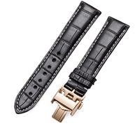 CHCWR Per orologio originale cinghia in pelle genuina maschio farfalla fibbia maschio e femmina cinghia