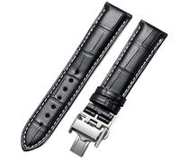 CHCWR Per orologio originale cinghia in pelle genuina maschio farfalla fibbia maschio e femmina cinghia