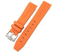 CHCWR per sottomariner Hulk GMT Milgauss Yacht Master Deepsea Guppa di orologio in gomma 19mm 20mm 21mm 22mm Strap in silicone (colore: arancione, dimensione: fibbia dorata da 20 mm)