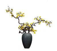 CHCWR Simulazione del Vaso ceramico Vintage Set di Fiori di Fiore Simulazione della Simulazione Artificiale Plum Disposizione Floreale Decorazione Ornamenti per Tavolo da casa Decorazione da banco
