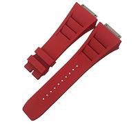 CHCWR Sostituzione della fascia di gomma in gomma da 19 mm per RM035 011 055 030 Interfaccia in metallo rosso bianco nero orologio/rosso/rosso/19 mm