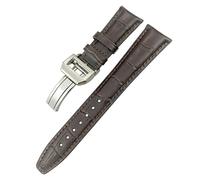 CHCWR Sostituzione della fascia per orologi in pelle di mucca vera da 21 mm 22 mm per orologi del pilota Portugieser pieghevole per orologio con fibbia pieghevole/marrone 2/22 mm