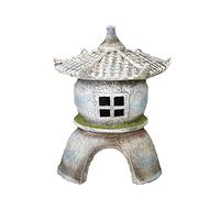 CHCWR Zen Pagoda Lanterna Solare, Statue da Giardino all'aperto Stupa Stupa in Stile Giapponese in Stile Giapponese Scultura architettonica, Ornamenti per Arredamento a Lanterna a Lanterna a energia