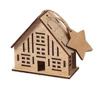 Chdnhe Case di villaggio vacanze, scena natalizia in legno a LED, decorazione da scrivania, edificio da collezione per feste invernali, finestre, appartamenti, mensole, casa, negozio