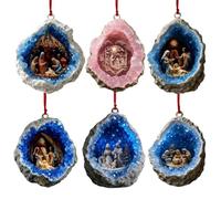 Chdnhe Ornamenti Per La Natività | Set Presepe 6 Pezzi per Albero di Natale con Pendenti di Gesù | Decorazioni Casa 2D,per Camera da Letto Cucina Ufficio Parete Chiesa Interno Balcone Porta d'Ingresso