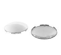 CHDT66 Coprimozzo semi camion, 5 cupole dentellate uniformi, finitura a specchio in acciaio inox 304 di alta qualità, per ruota anteriore, universale, confezione da 2 pezzi, labbro: 7/16" con clip