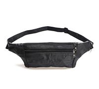 CHDWEY Marsupio impermeabile da donna, con cuscino, stile casual, da viaggio, da uomo, per moto, antifurto, marsupio da cintura (nero)