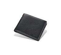 CHDWEY Portafoglio da uomo alla moda da uomo portafogli corto solido borsa uomo sottile stile campione carta di qualità portafoglio maschile per ragazzo (nero)
