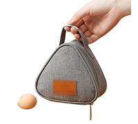 CHDWEY Scatole Bento Triangular Mini Aluminum Foil Student Rice Ball Bag Cute Portable Lunch Box Outdoor Lunch Bag(Gray)