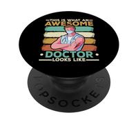 Che aspetto ha un medico fantastico ospedale sanitario PopSockets PopGrip Adesivo