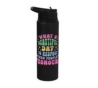 Che bella giornata Rispettare i pronomi altrui LGBT Stainless Steel Insulated Water Bottle