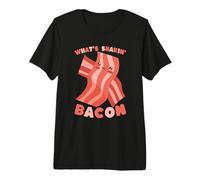 Che Cosa è Shakin' Bacon Funny Pun Cartoon Food Maglietta Premium
