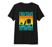 Che Cosa Faccio I Pet Cats I Bake & I So Cose Maglietta Premium
