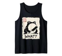 Che Cosa? Grumpy Frog Cleaver Dark Humor Japanese Ink Art Canotta