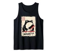 Che Cosa? Grumpy Frog Cleaver Dark Humor Japanese Ink Art Canotta