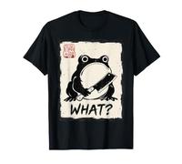 Che Cosa? Grumpy Frog Cleaver Dark Humor Japanese Ink Art Maglietta
