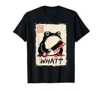 Che Cosa? Grumpy Frog Cleaver Dark Humor Japanese Ink Art Maglietta