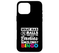 Che cosa ha 75 palle signore sorridente Bingo Custodia per iPhone 16 Pro Max