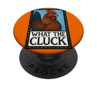 Che cosa il Cluck divertente pollo dicendo grafico per fattoria PopSockets PopGrip Adesivo