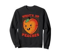 Che Cosa Succede Pesche Carino Kawaii Frutta Cartoon Felpa