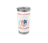 Che cos'è un veterano che è Honor Veterans Day Patriotic US Bicchiere termico in acciaio inox doppia parete