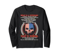 Che cos'è Un veterano Che è Honor Veterans Day Patriotic US Maglia a Manica