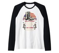 Che cos'è Un veterano Che è Honor Veterans Day Patriotic US Maglia con Maniche Raglan