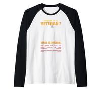 Che cos'è Un veterano Che è Onore Maglia con Maniche Raglan