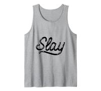 Che Dice Che Uccide Le Lettere della Bolla Canotta, Uomo, Grigio Melange, L