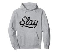 Che Dice Che Uccide Le Lettere della Bolla Felpa con Cappuccio, Unisex per Adulti, Grigio Melange, L