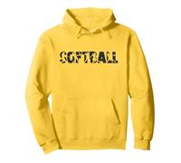Che dice la parola Softball Felpa con Cappuccio